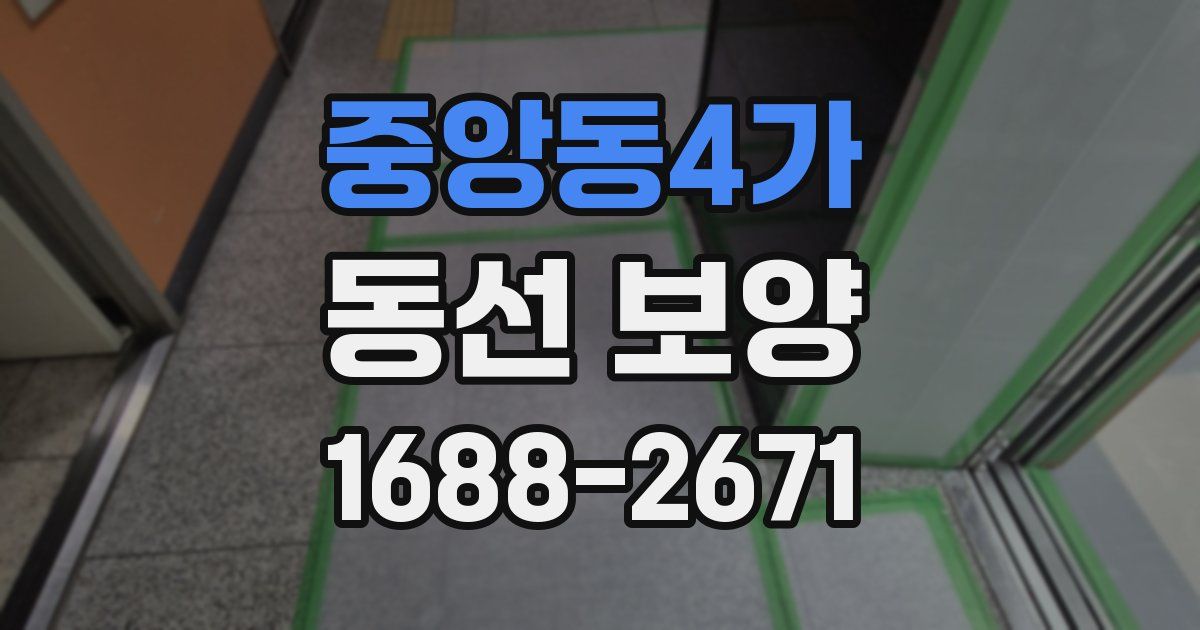 중앙동4가 동선 보양