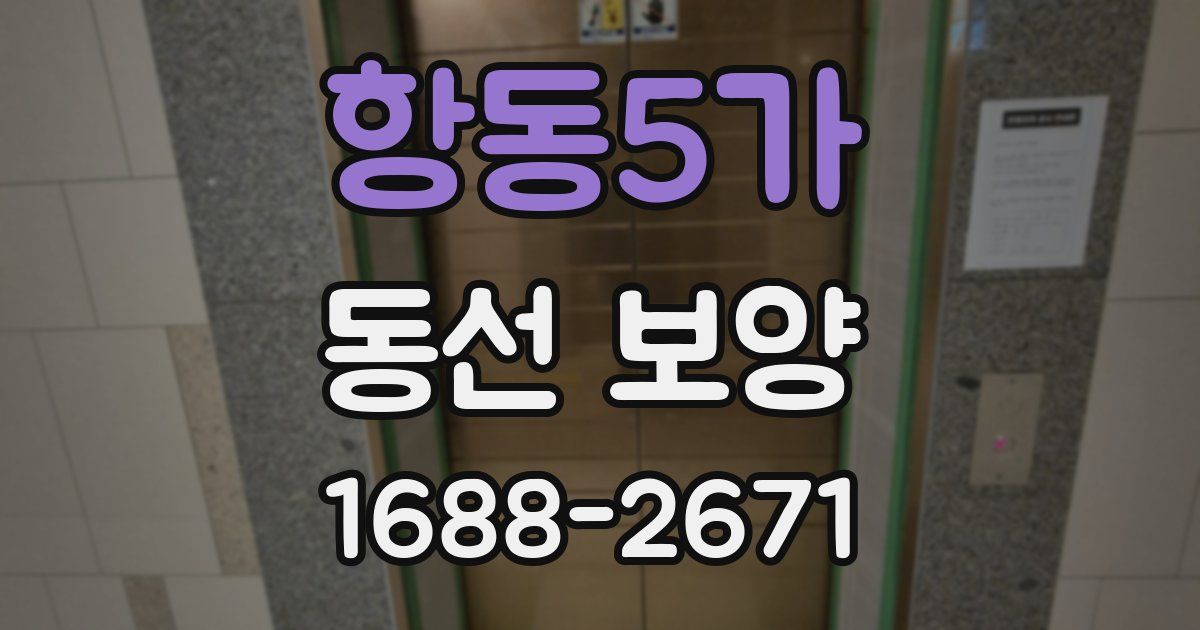 항동5가 동선 보양