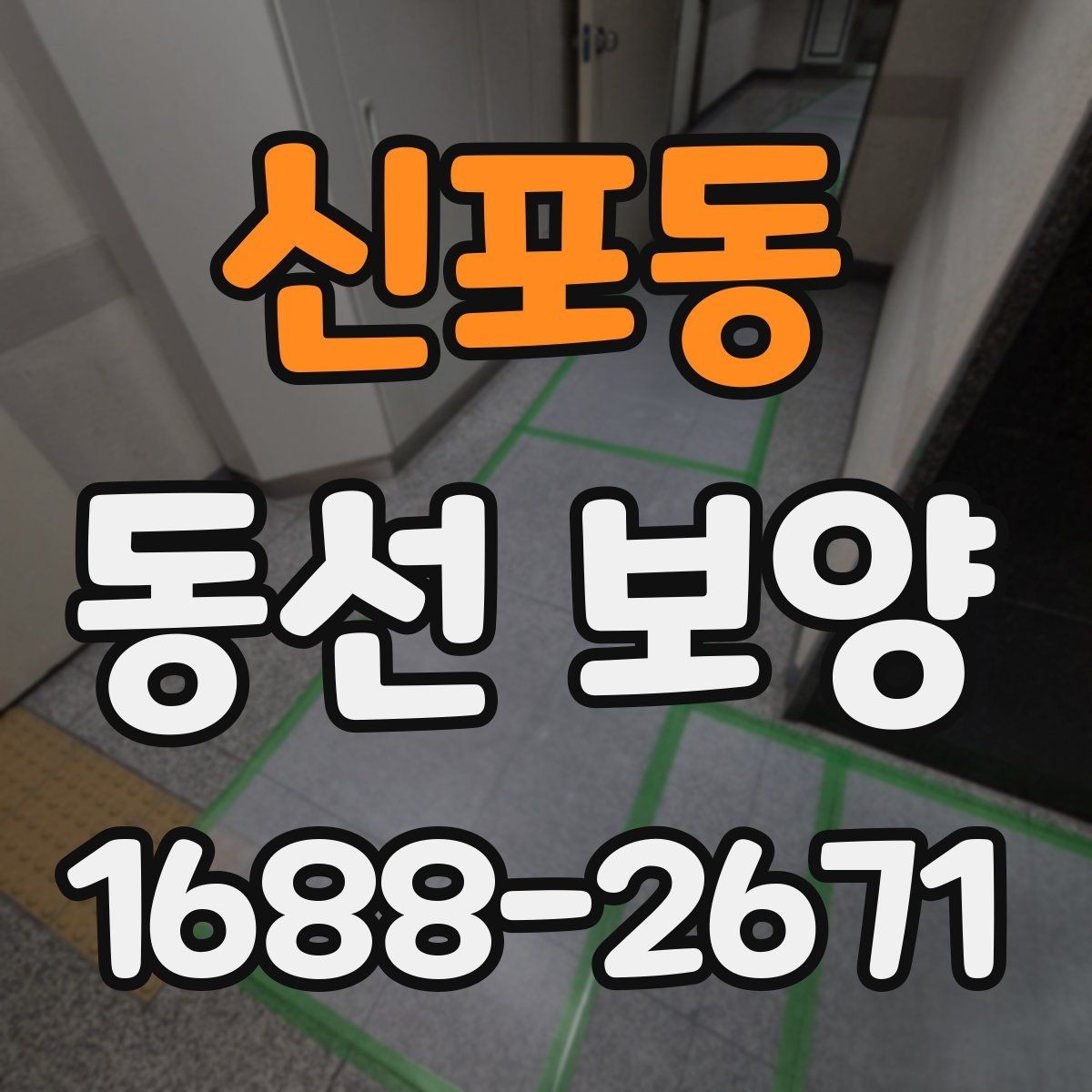 신포동 동선 보양 작업 전 정리해야 할 사항들