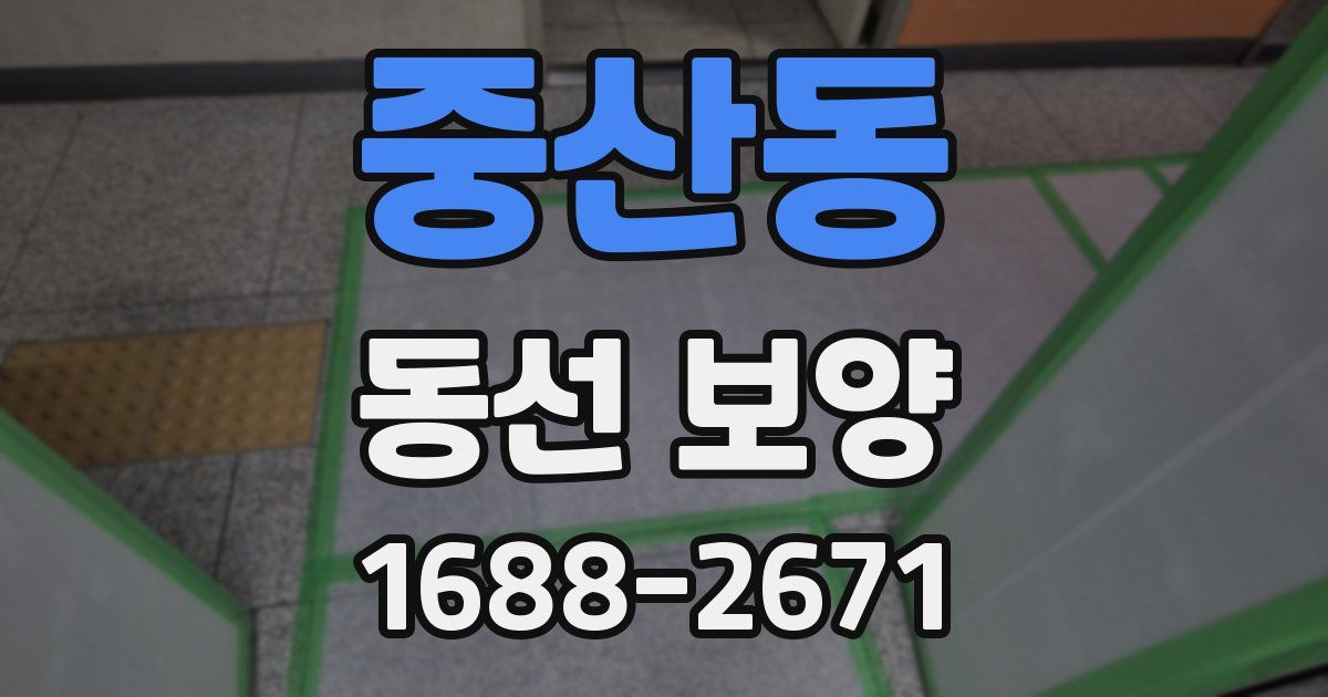중산동 동선 보양