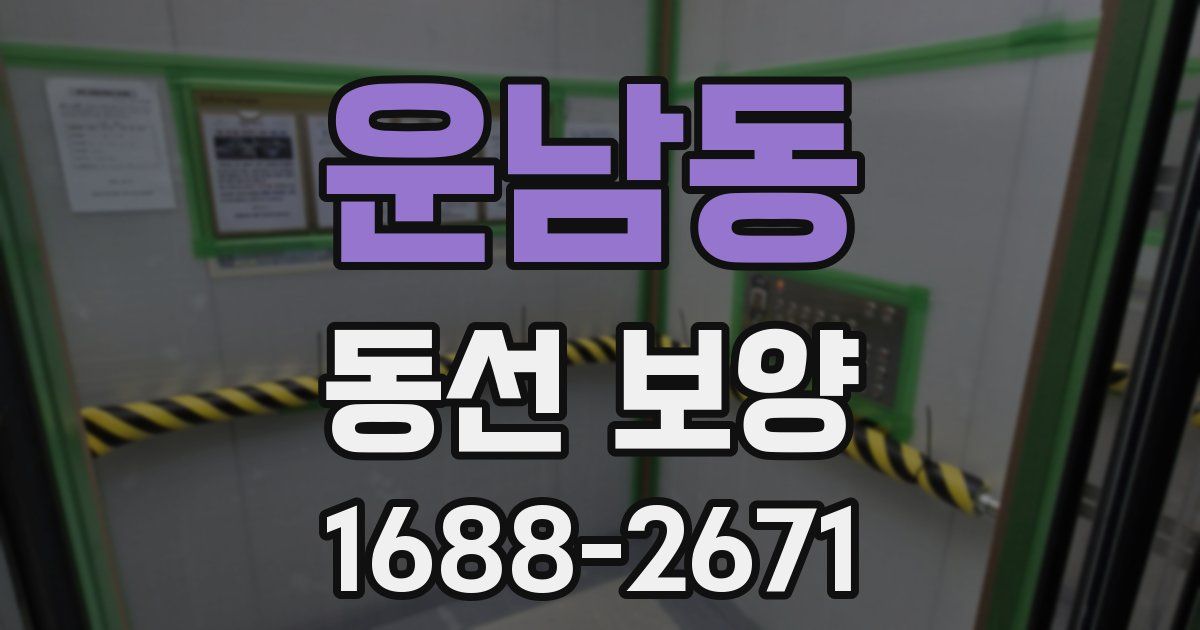 운남동 동선 보양