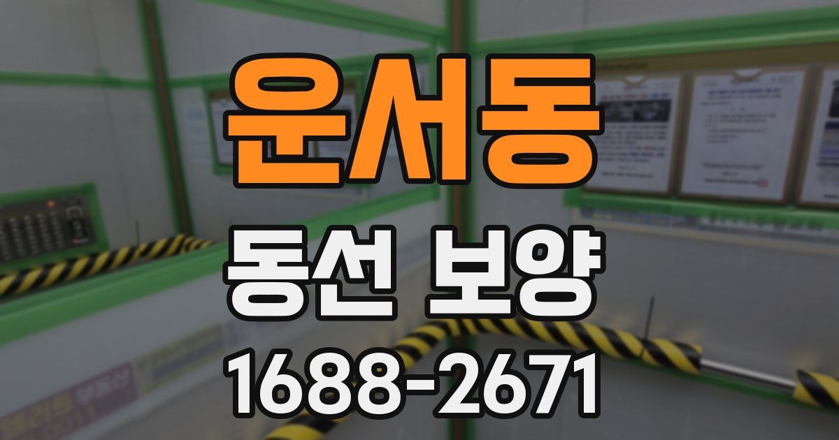 운서동 동선 보양