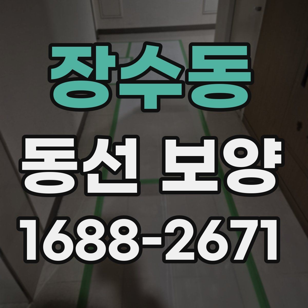 장수동 동선 보양 공정별 체크포인트 정리