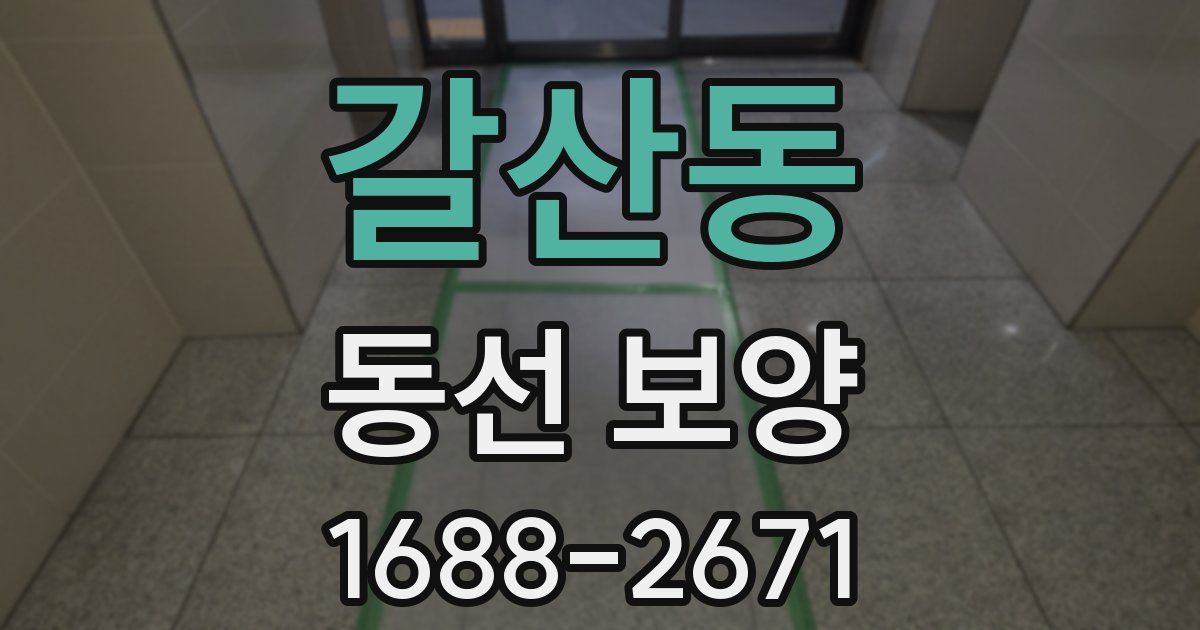갈산동 동선 보양