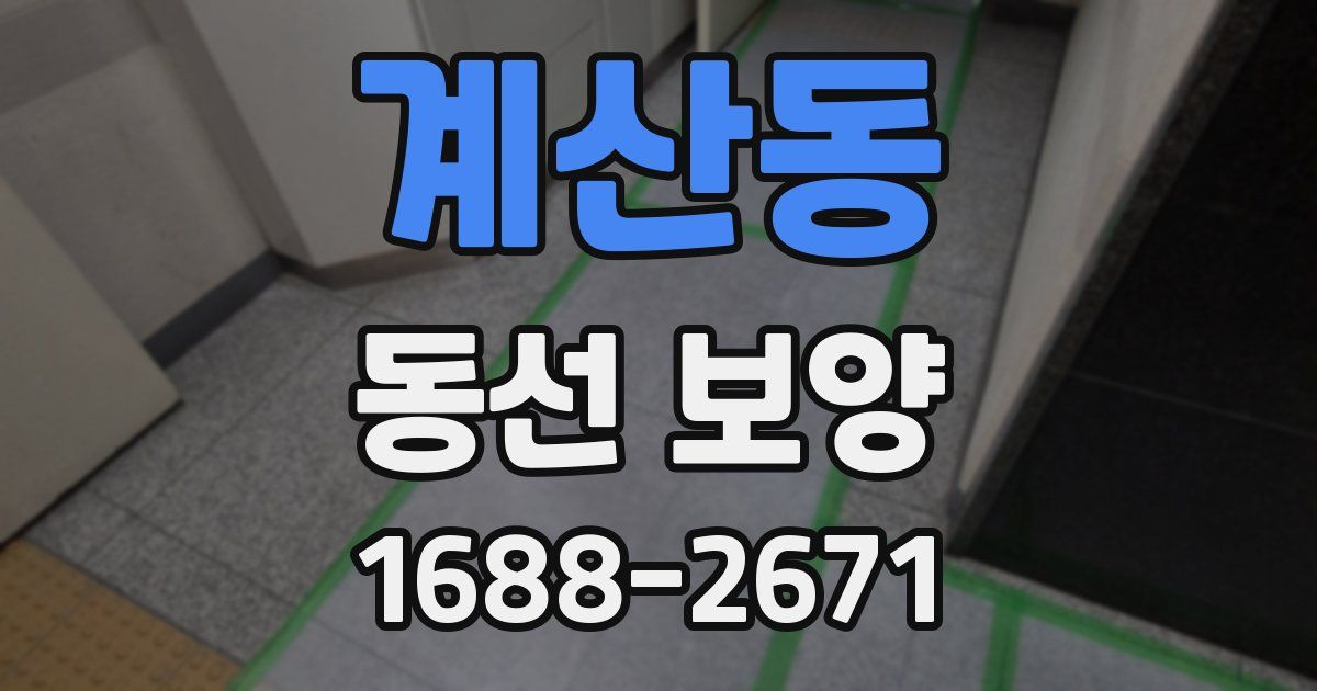 계산동 동선 보양