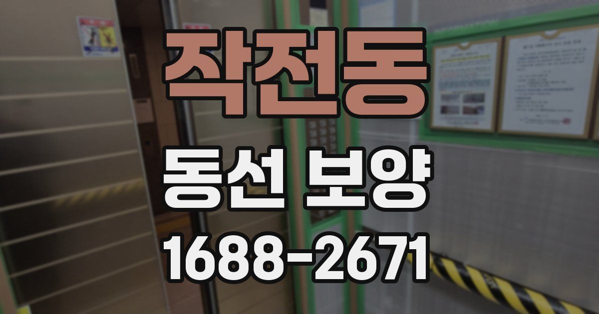 작전동 동선 보양