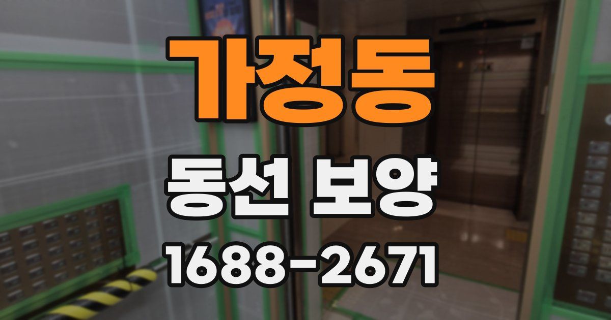 가정동 동선 보양