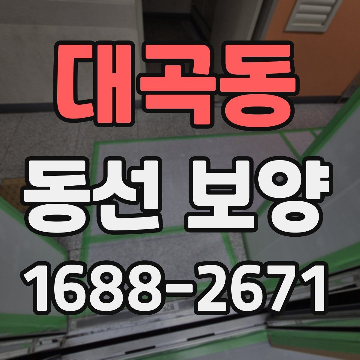 대곡동 동선 보양 시 자재 손상을 줄이는 방법