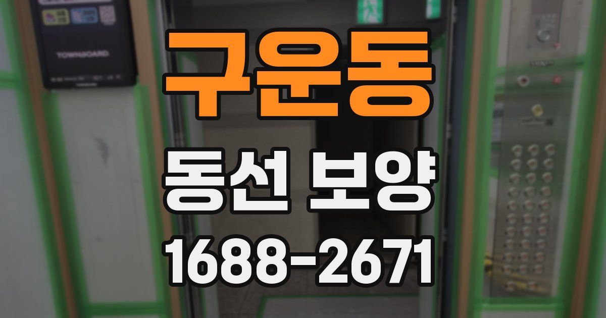 구운동 동선 보양
