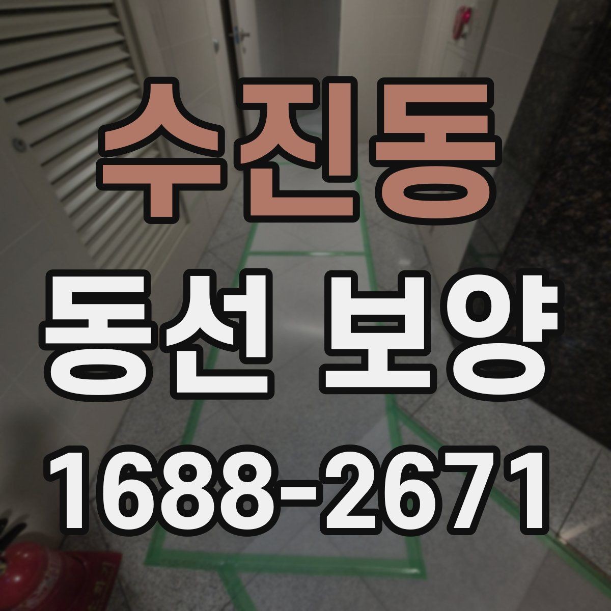수진동 동선 보양 진행 전 협의해야 할 사항