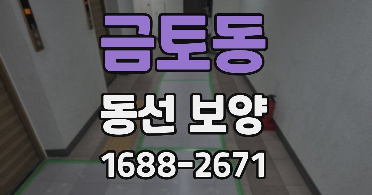 금토동 동선 보양
