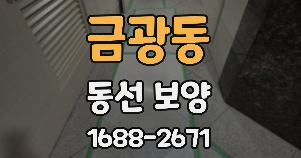 금광동 동선 보양