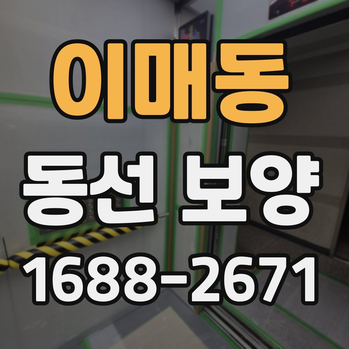 이매동 동선 보양 진행 전 협의해야 할 사항