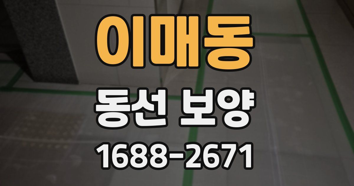이매동 동선 보양