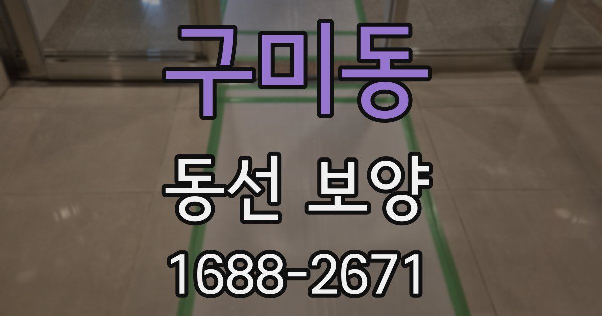 구미동 동선 보양
