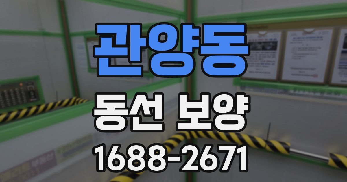 관양동 동선 보양