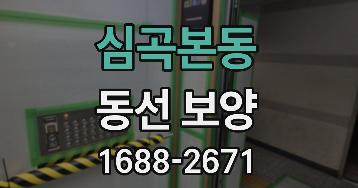 심곡본동 동선 보양