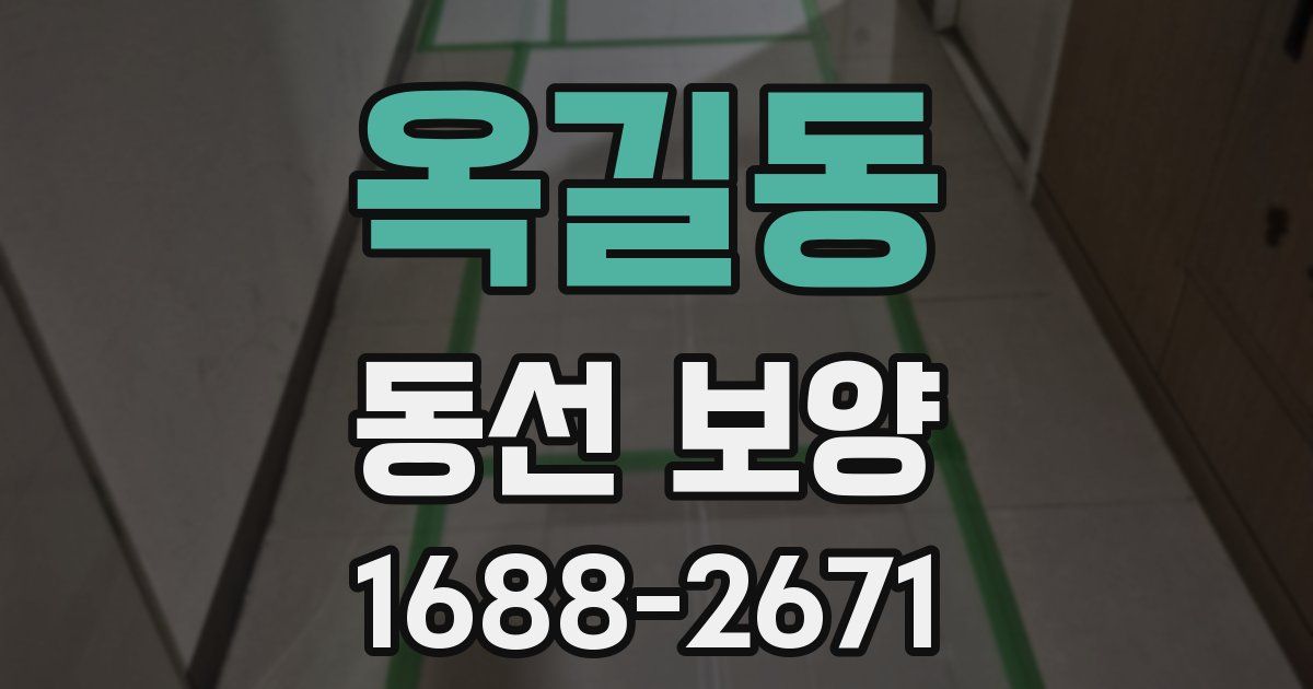 옥길동 동선 보양