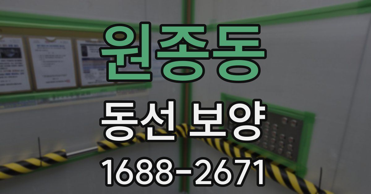 원종동 동선 보양