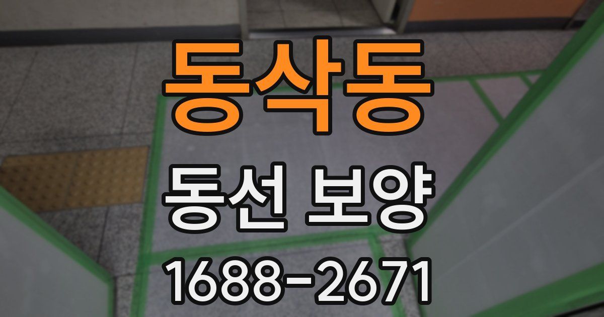동삭동 동선 보양