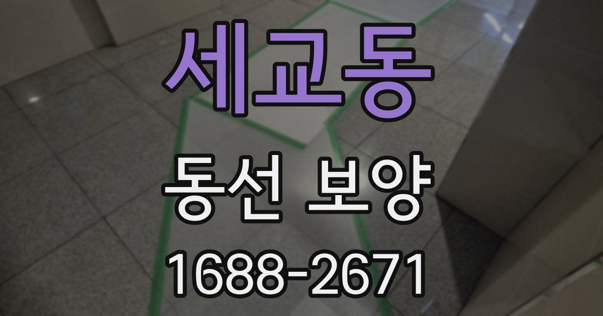 세교동 동선 보양