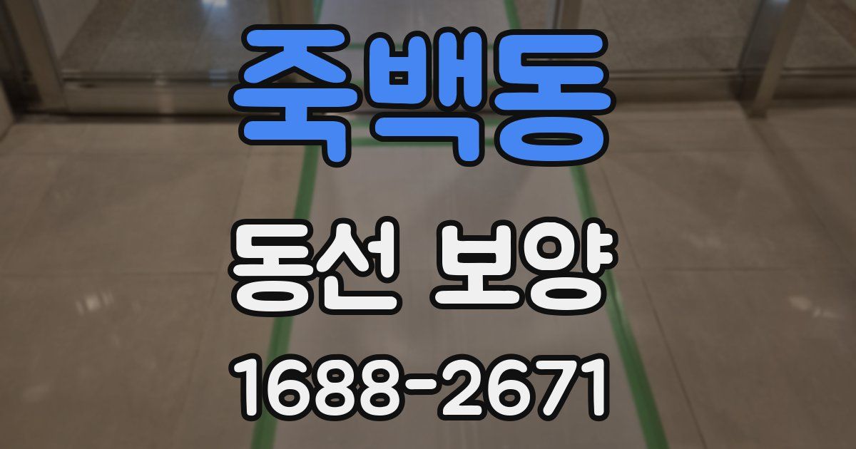 죽백동 동선 보양