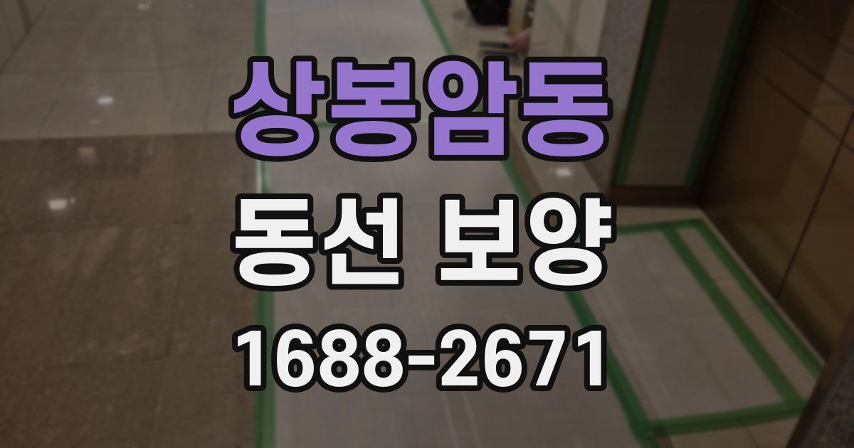 상봉암동 동선 보양