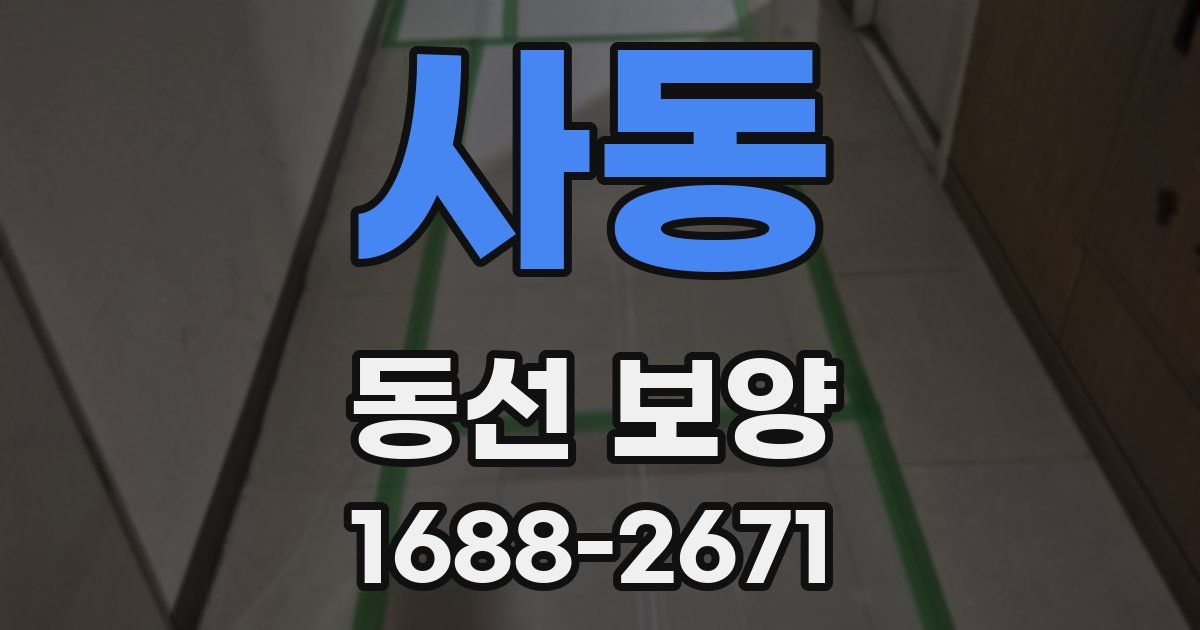 사동 동선 보양