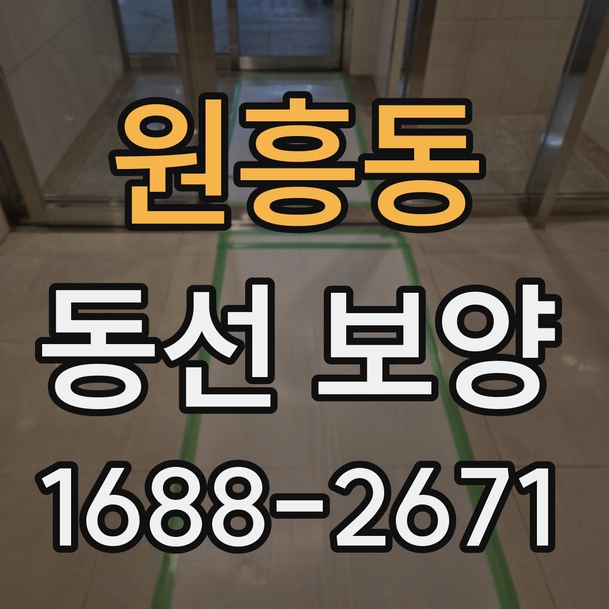원흥동 동선 보양 진행 전 협의해야 할 사항