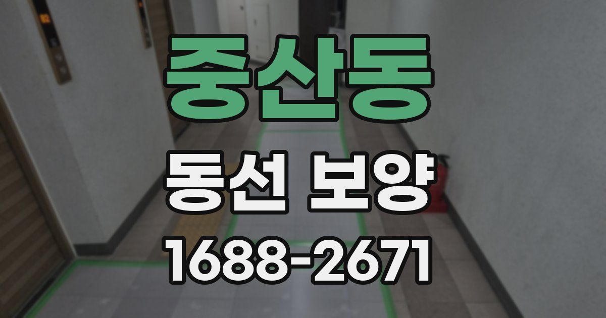 중산동 동선 보양