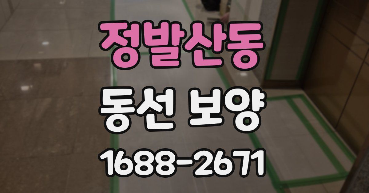 정발산동 동선 보양