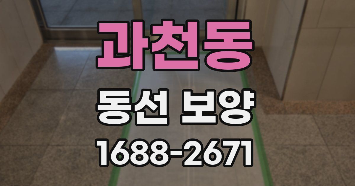 과천동 동선 보양