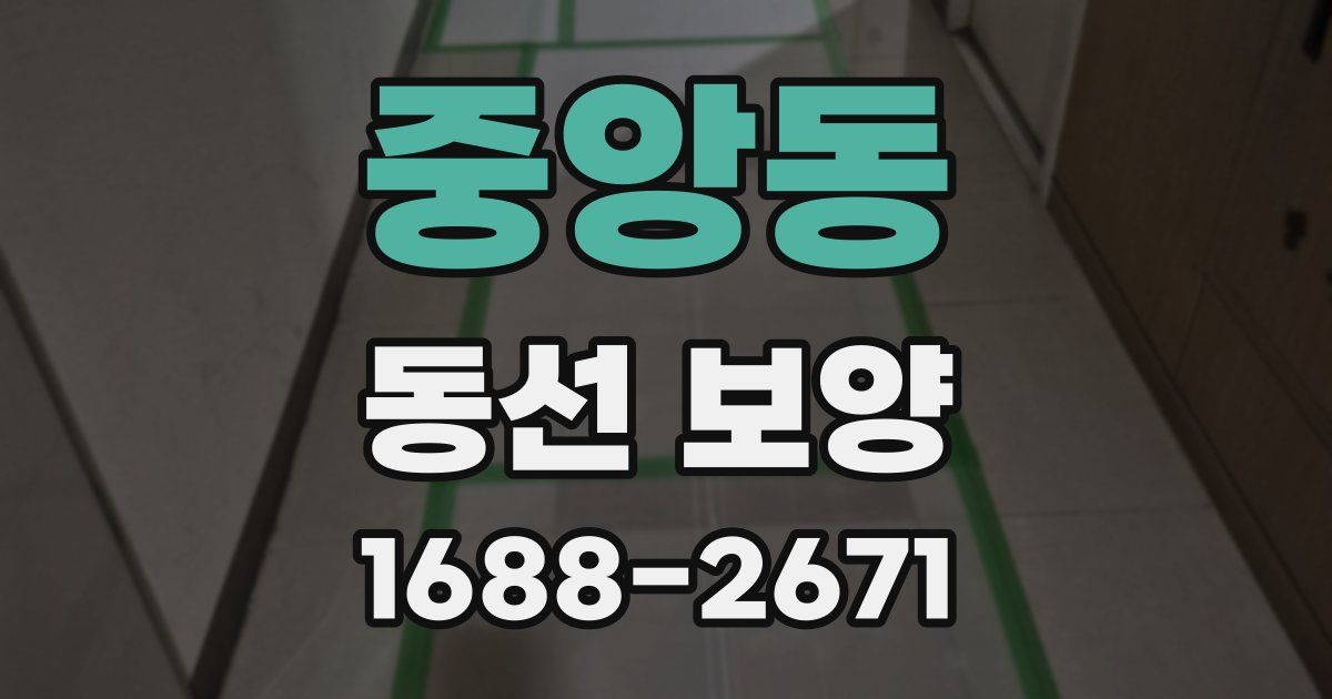 중앙동 동선 보양