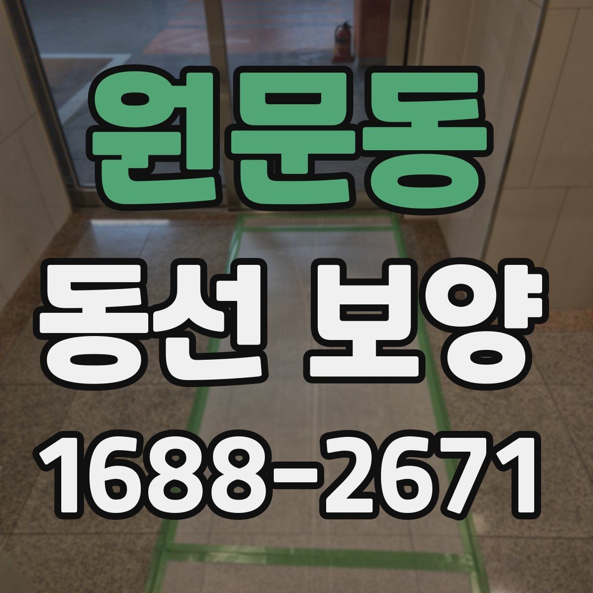 원문동 동선 보양 자재별 장단점 한눈에 보기