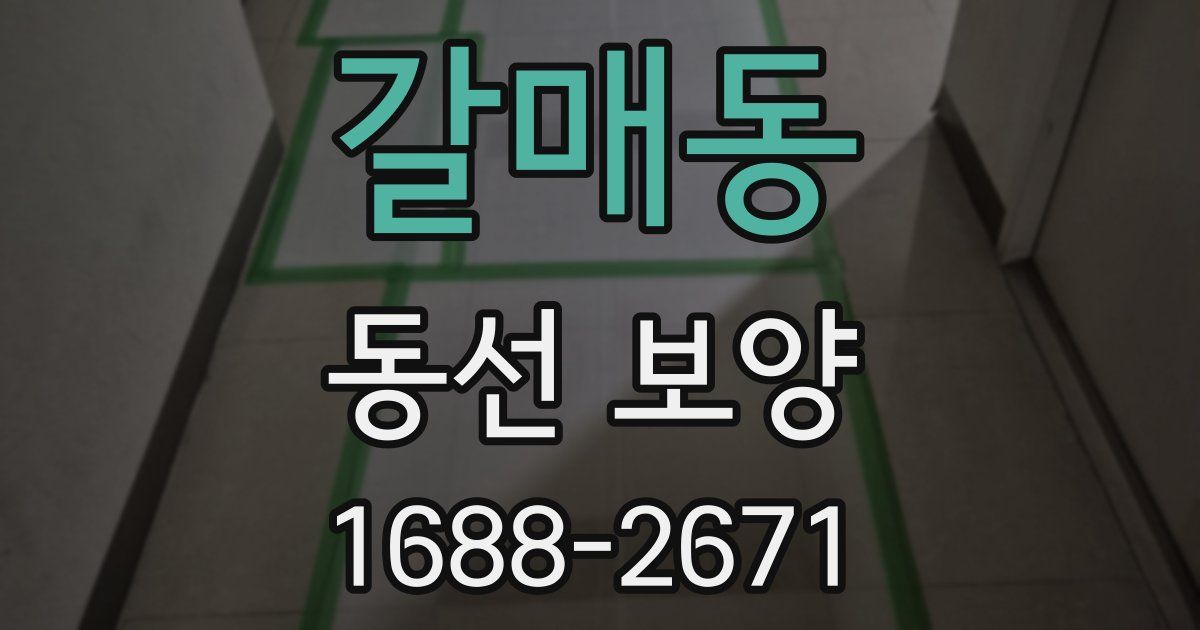 갈매동 동선 보양