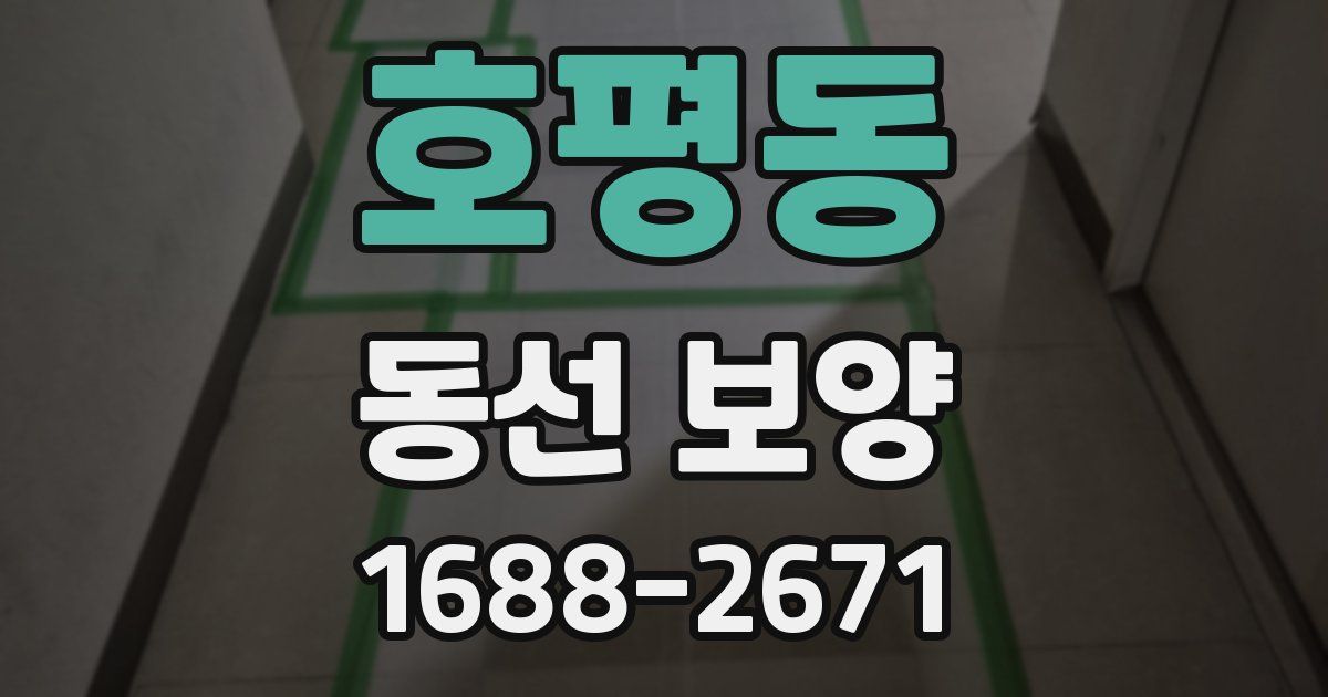 호평동 동선 보양