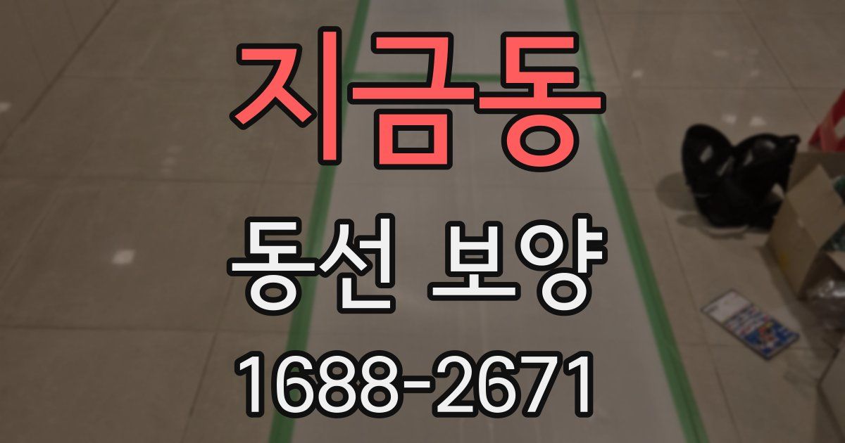 지금동 동선 보양