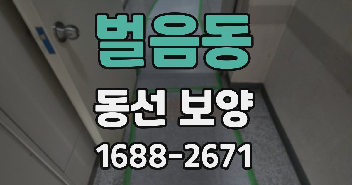 벌음동 동선 보양