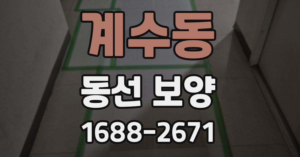 계수동 동선 보양