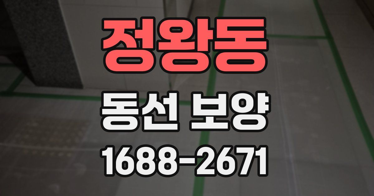 정왕동 동선 보양