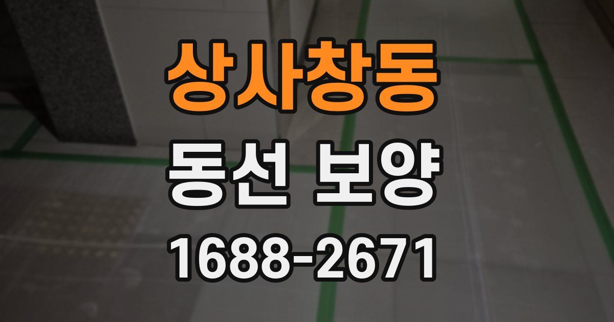 상사창동 동선 보양