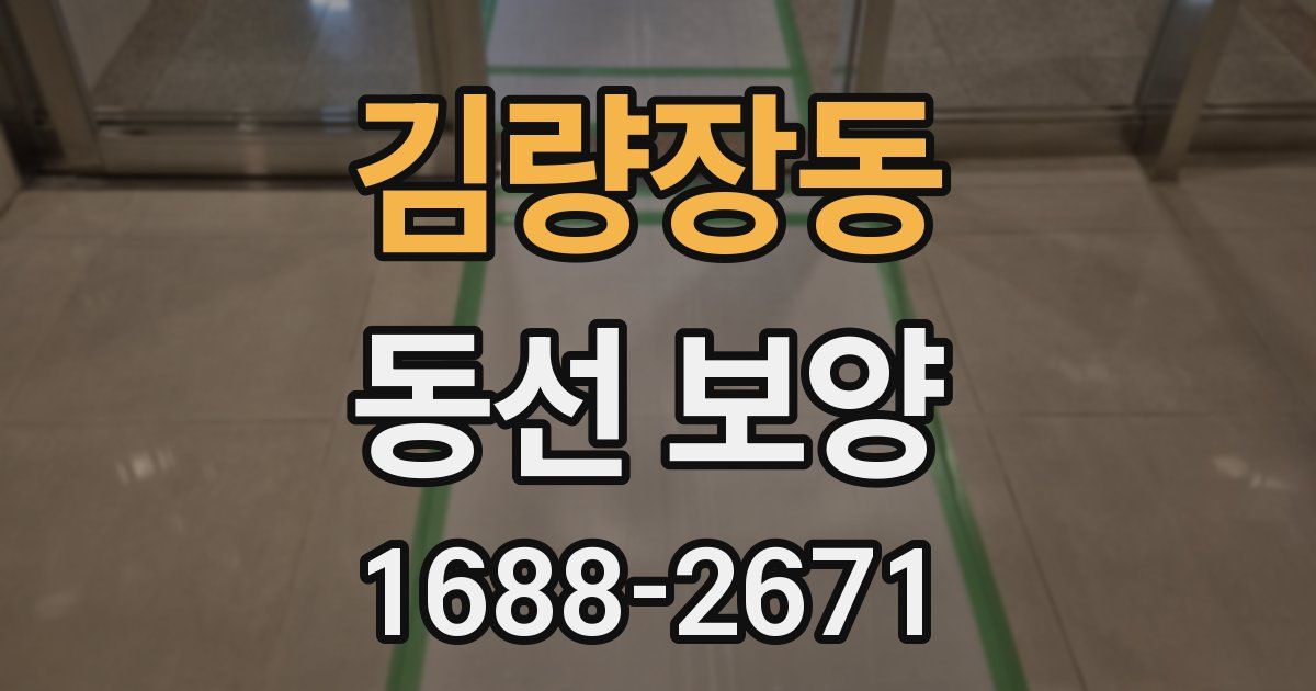 김량장동 동선 보양