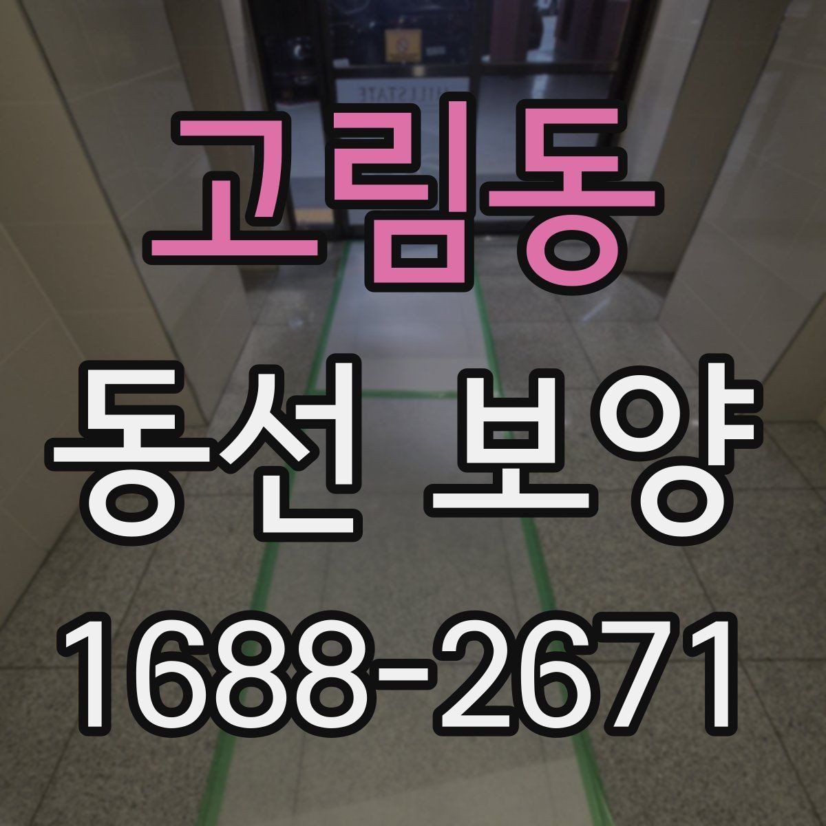 고림동 동선 보양 구간별로 달라지는 작업 방식