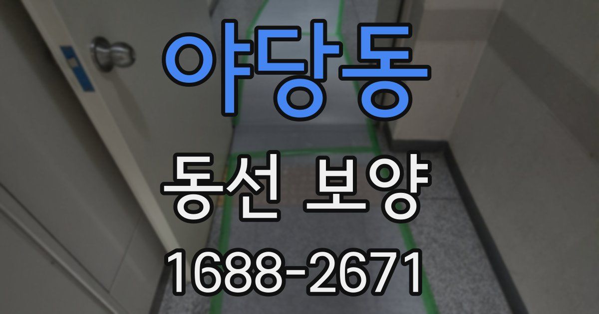 야당동 동선 보양