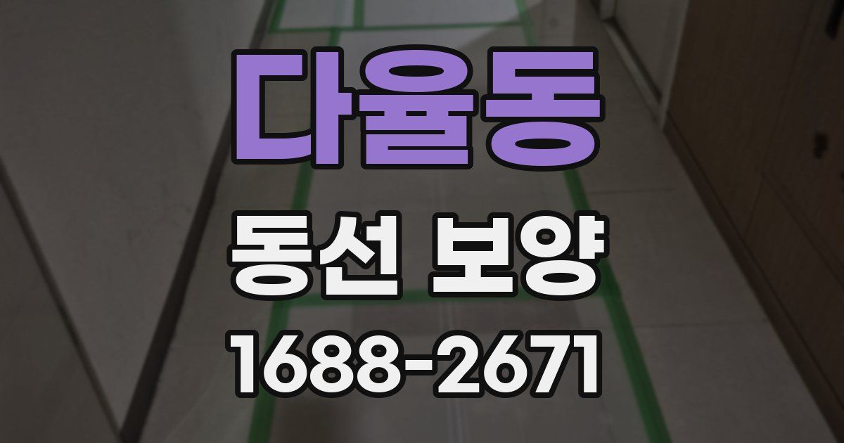 다율동 동선 보양