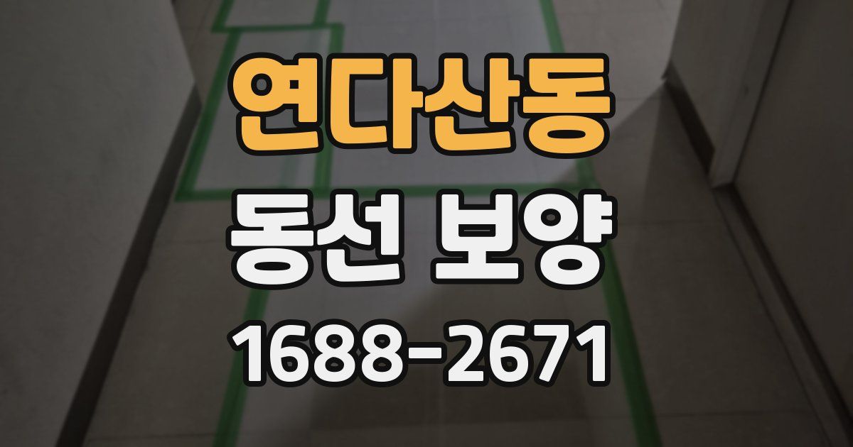 연다산동 동선 보양