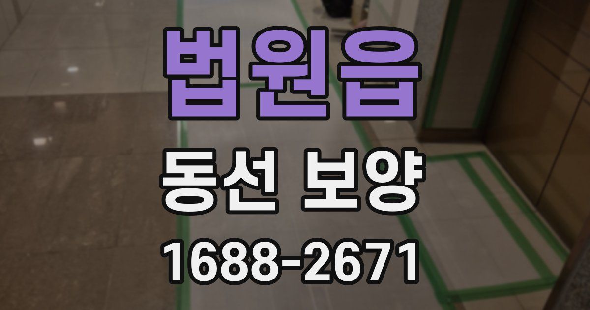 법원읍 동선 보양