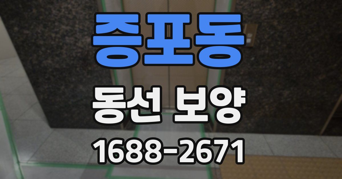 증포동 동선 보양