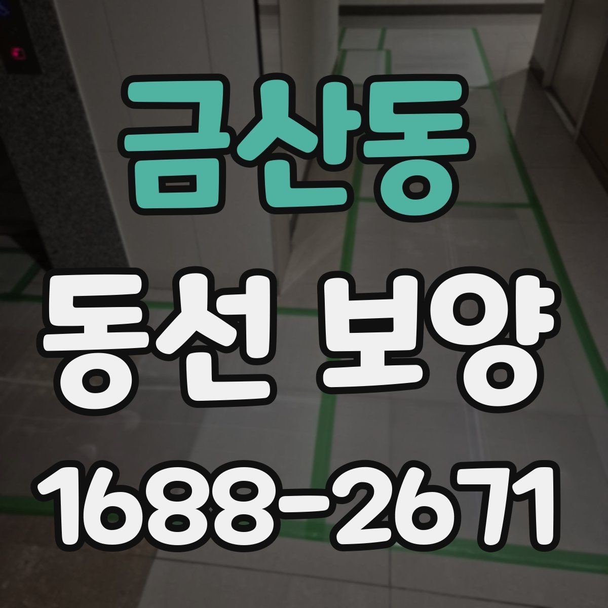 금산동 동선 보양 작업 전 체크해야 할 사항