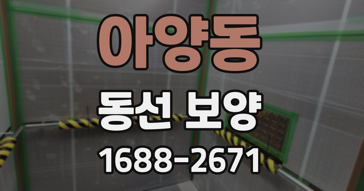 아양동 동선 보양
